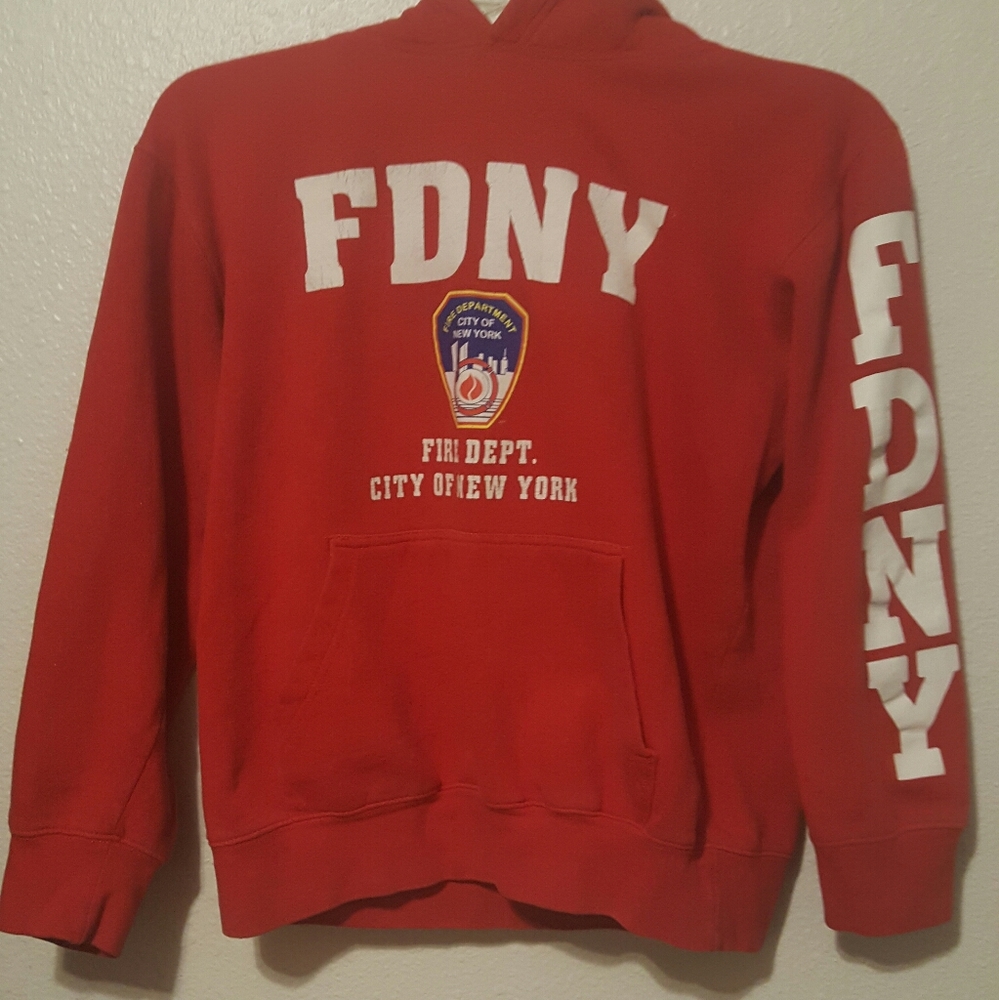 Fire Department New York Red Pullover Hoodie